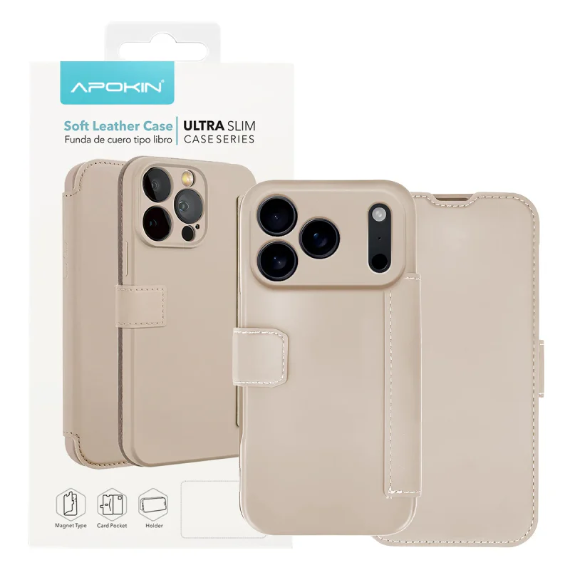 Capa com Tampa Apokin para iPhone 17 Pro Max em Silicone Suave Azul - Imagem 3