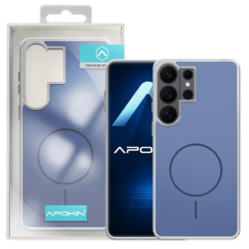 Capa Apokin para Samsung Galaxy S26 Ultra Acrílica Transparente com MagSafe Branco - Imagem 4