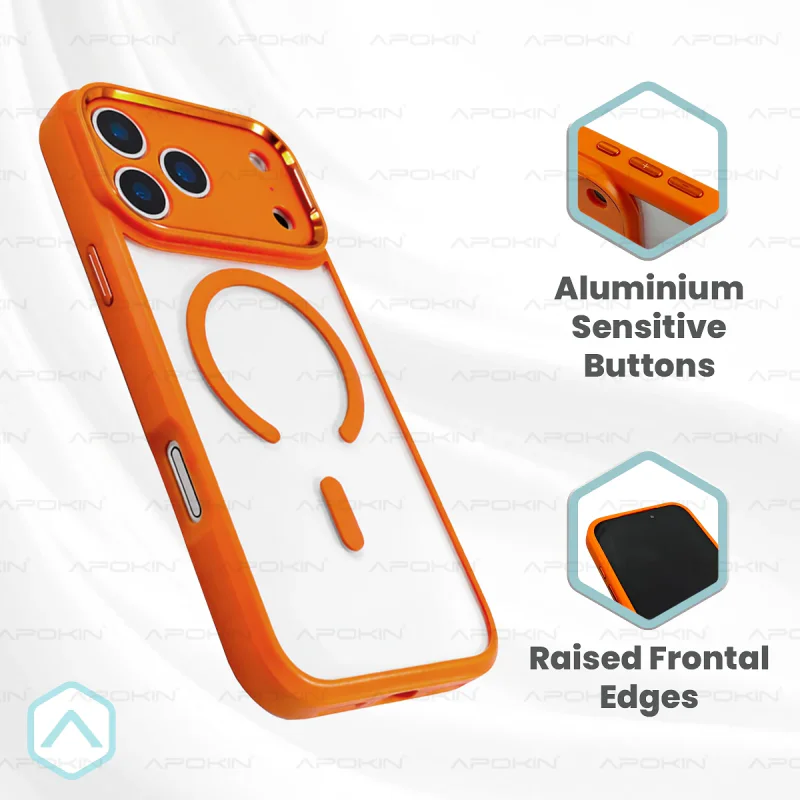 Capa Apokin para iPhone 17 Pro Max ProGuard com MagSafe Laranja - Imagem 5