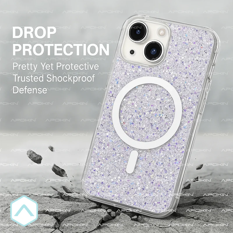 Capa Apokin para Samsung Galaxy S24 Plus com MagSafe e Purpurina Cor 1 - Imagem 6