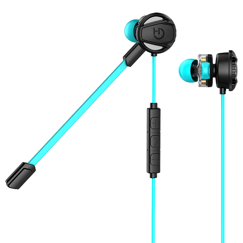 Auriculares Gaming Hiditec Taiko com Microfone Destacável Jack 3,5 mm Preto e Turquesa - Imagem 2