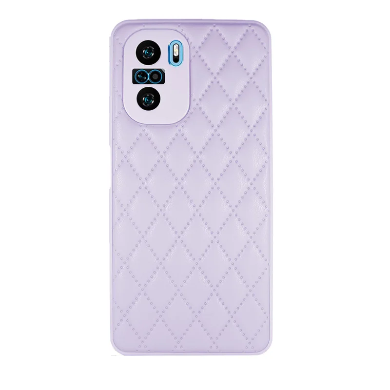 Capa Apokin Chamel Efeito Pele Fumada para Xiaomi POCO F3 e Mi 11i Lilás - Imagem 3