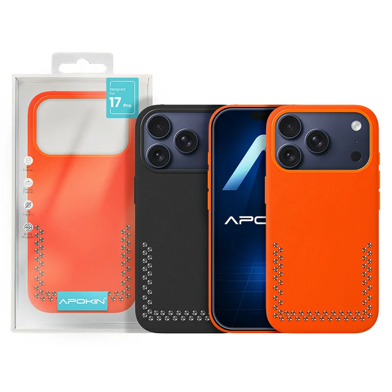 Capa Apokin para iPhone 17 Pro em Pele e Carbono Racing Variedade de cores - Imagem 1