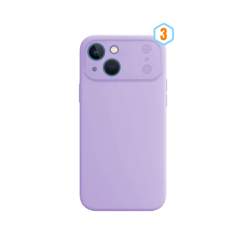 Capa de Silicone Apokin com Proteção Integral de Câmara em Vidro Temperado para iPhone 15 Azul - Imagem 4