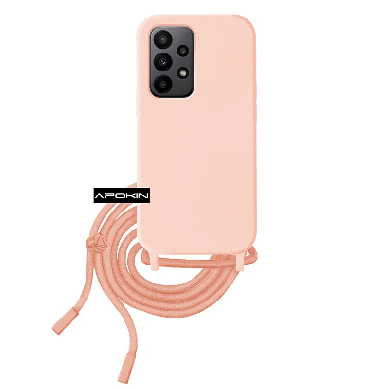Capa de Silicone com Cordão Samsung Galaxy A23 Rosa - Imagem 5