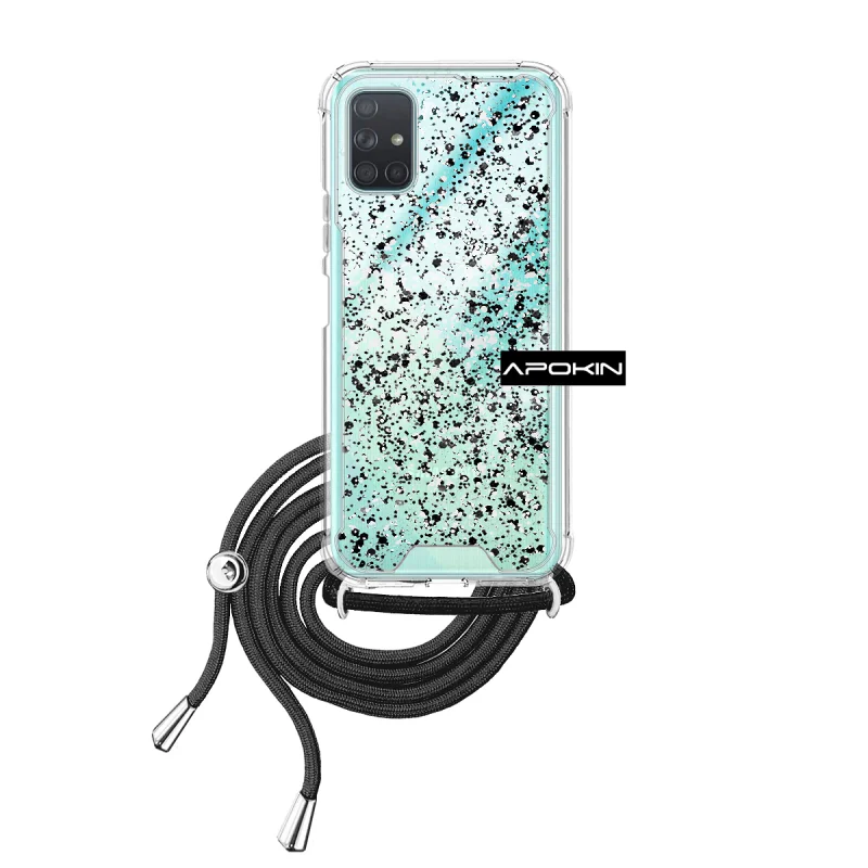 Capa Apokin para Samsung Galaxy A51 Gel Transparente com Cordão Variedade de cores - Imagem 5