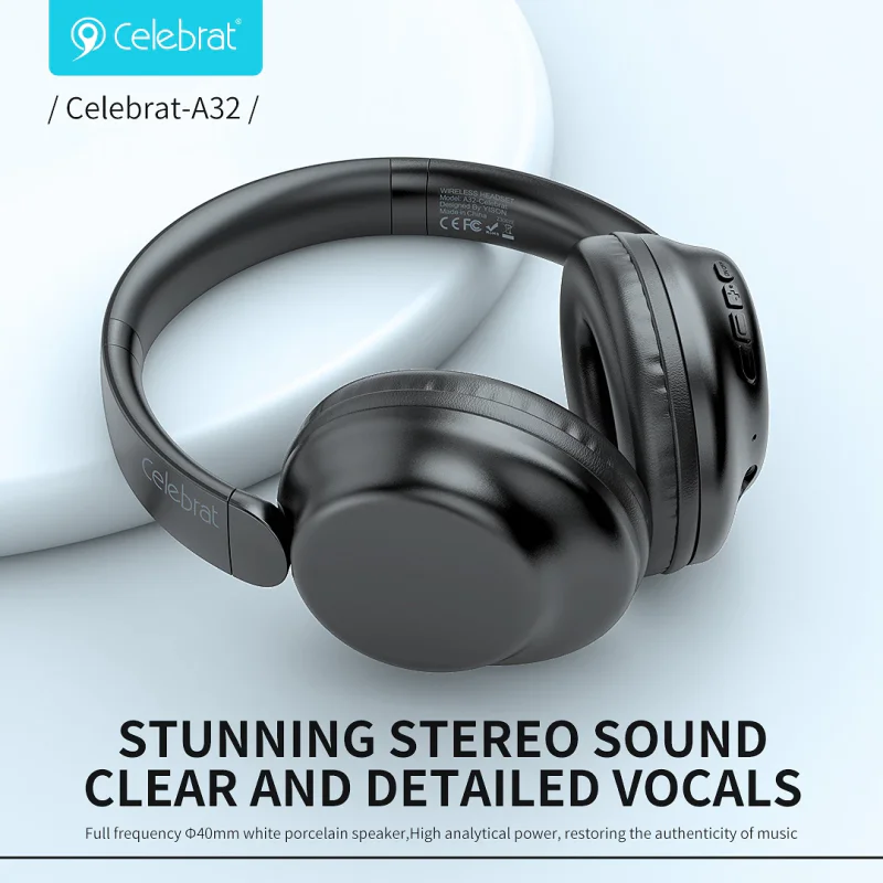 Auscultadores Bluetooth Celebrat A32 Apokin Branco - Imagem 6
