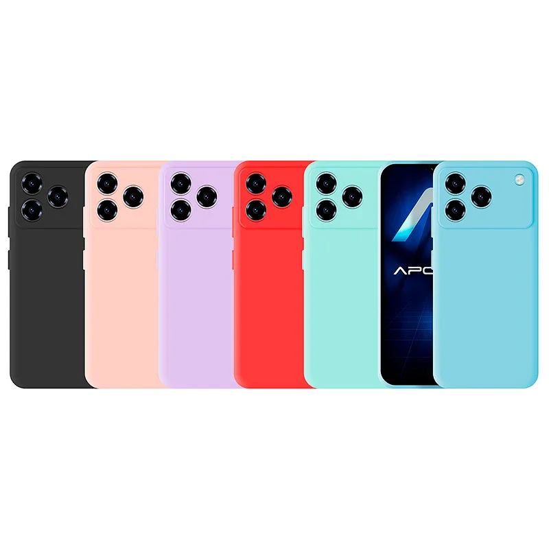 Capa de Silicone Apokin para ZTE Blade A76 Suave Preto - Imagem 1