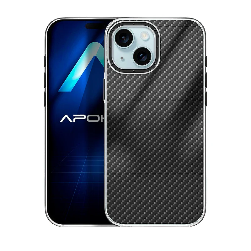 Capa Apokin Efeito Carbono para iPhone 15 Plus