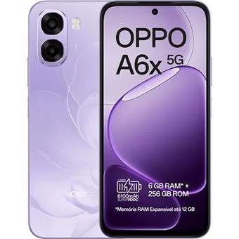 Smartphone OPPO A6x 5G 256GB 6GB RAM Violet Purple