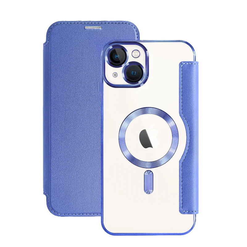 Capa Apokin Mocome Cromada com MagSafe para iPhone 13 Azul - Imagem 3