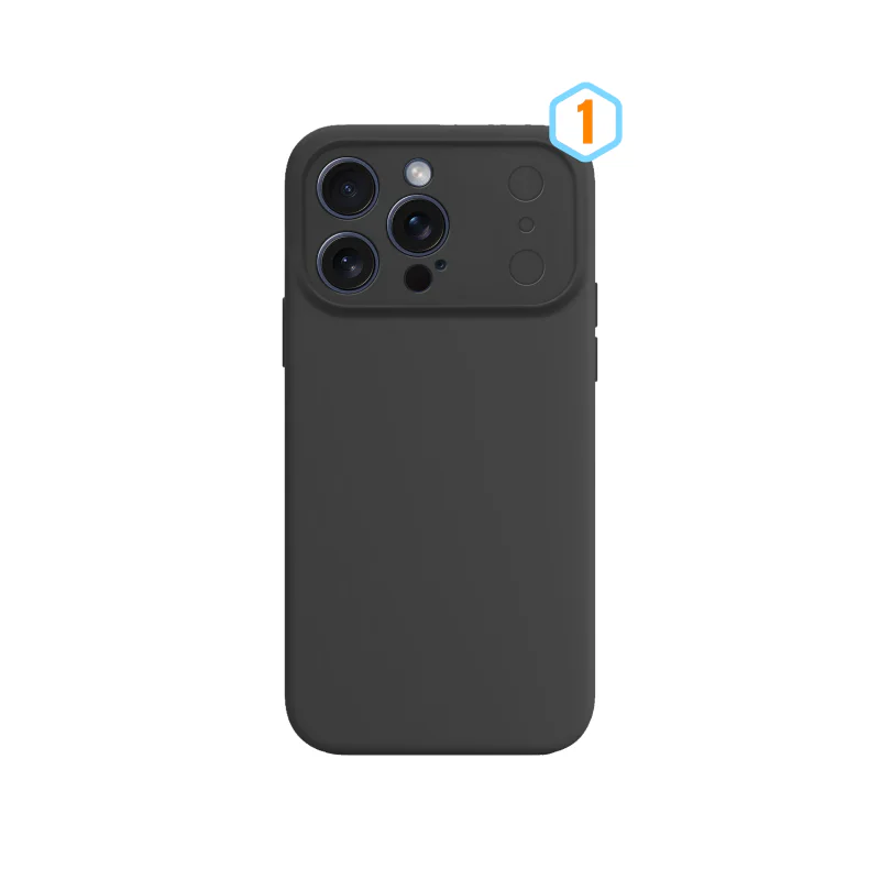 Capa de Silicone Apokin com Proteção de Câmara para iPhone 15 Pro Max Fúcsia - Imagem 2