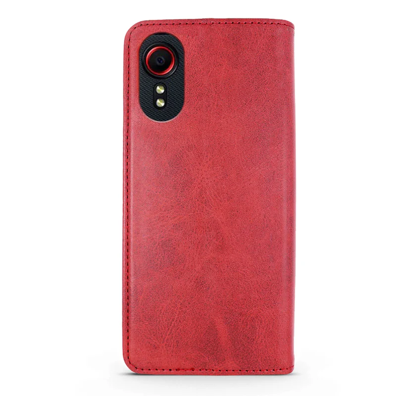 Capa Livro Apokin com Porta-cartões para Samsung Galaxy XCover 7 Pele Sintética Preto - Imagem 5
