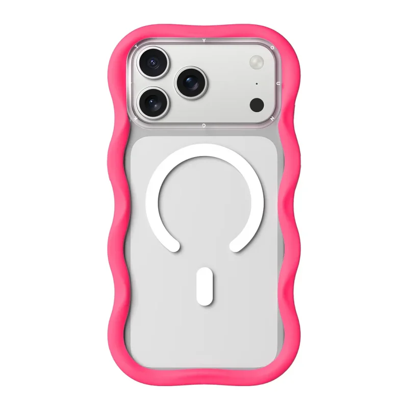 Capa Magnética Apokin Youngkit Série Grande Onda para iPhone 17 Pro Max / 18 Pro Max Fúcsia - Imagem 1