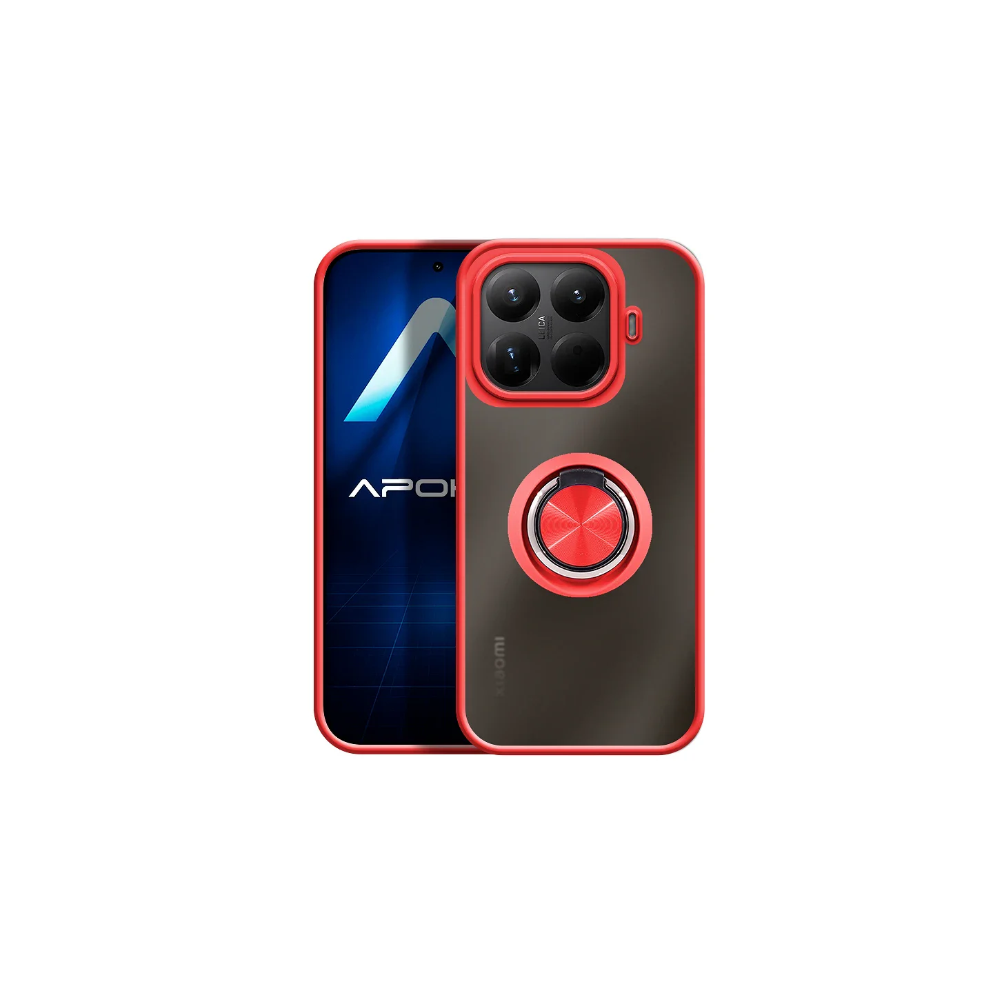 Capa de Gel Xiaomi 15 Pro com Íman e Suporte Fumada Vermelha