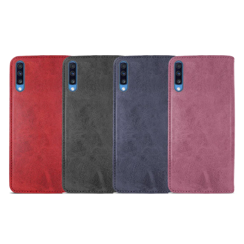 Capa Livro Apokin para Samsung Galaxy A70 em Polipele com Porta-cartões Preto - Imagem 1