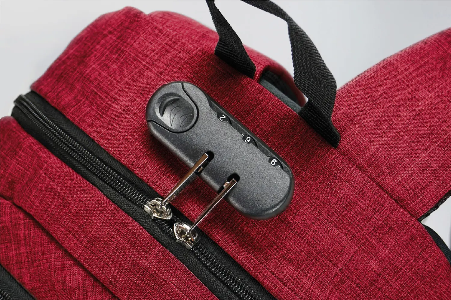 Mochila Subblim Urban Lock para Portátil até 16" Antirroubo com Porta USB Vermelha - Imagem 3