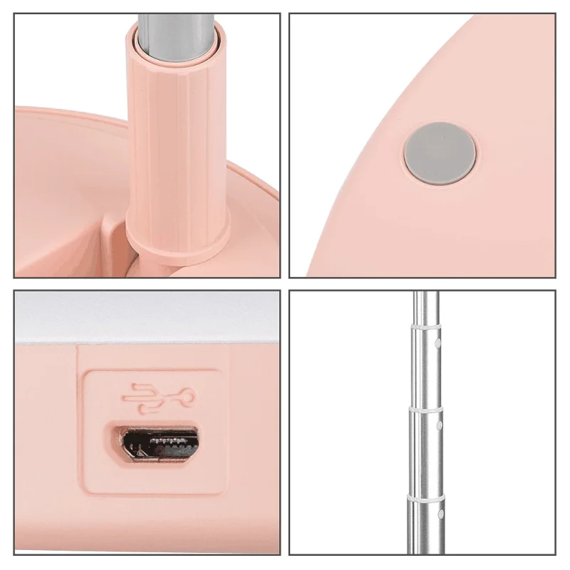 Ring Light Apokin LED RGB 26 cm com Suporte Ajustável até 168 cm Rosa - Imagem 6