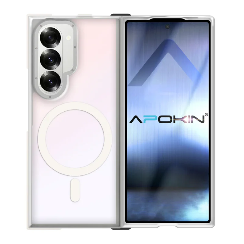 Capa Apokin Camaleão para Samsung Galaxy Z Fold 7 com MagSafe Cor: Prata - Imagem 4