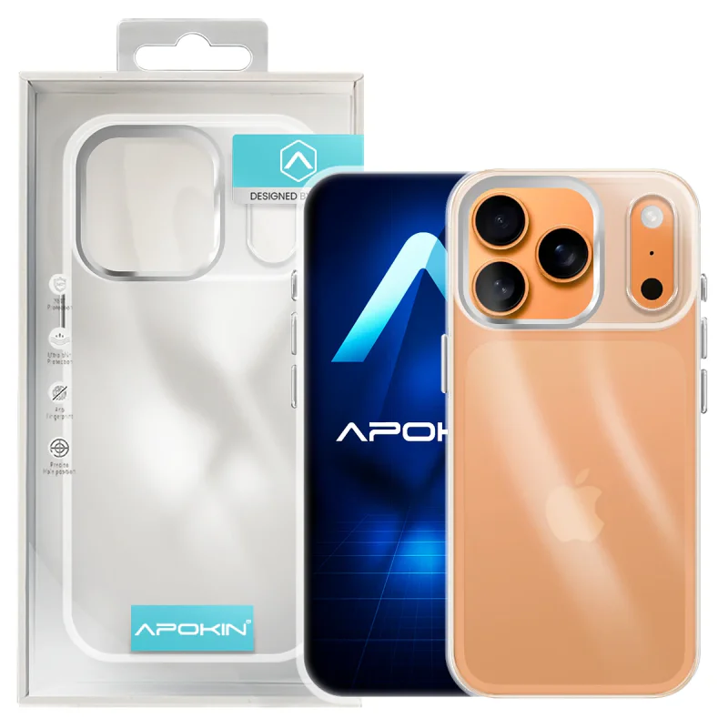 Capa Apokin Acrílica Transparente para iPhone 17 Pro Max Turquesa - Imagem 3