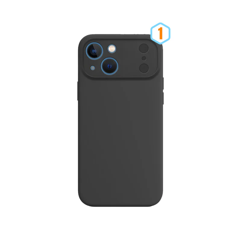 Capa de Silicone Apokin com Proteção Integral de Câmara em Vidro Temperado para iPhone 15 Azul - Imagem 2