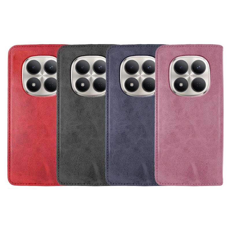 Capa Livro Apokin para Xiaomi Redmi Note 15 Pro 4G em Polipele com Porta-cartões Preto