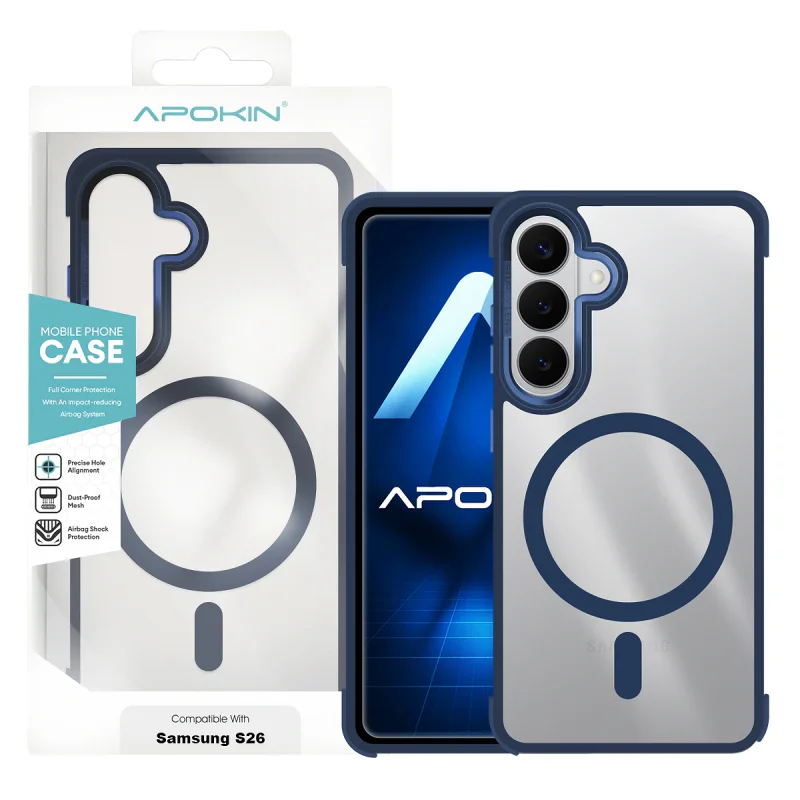 Capa Apokin para Samsung Galaxy S26 Silicone com MagSafe Azul céu - Imagem 3
