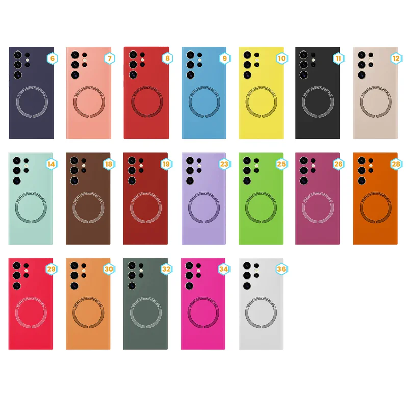 Capa de Silicone Líquido Apokin para Samsung Galaxy S24 Ultra com MagSafe 19