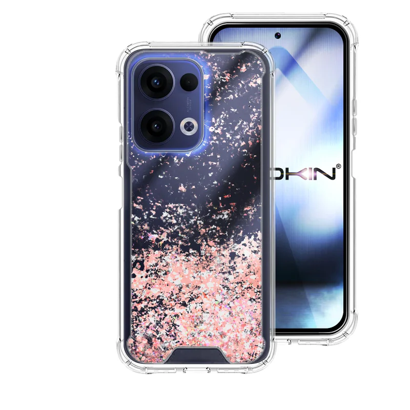Capa Apokin para Oppo Reno 13 5G Gel Transparente com Glitter Branco - Imagem 6