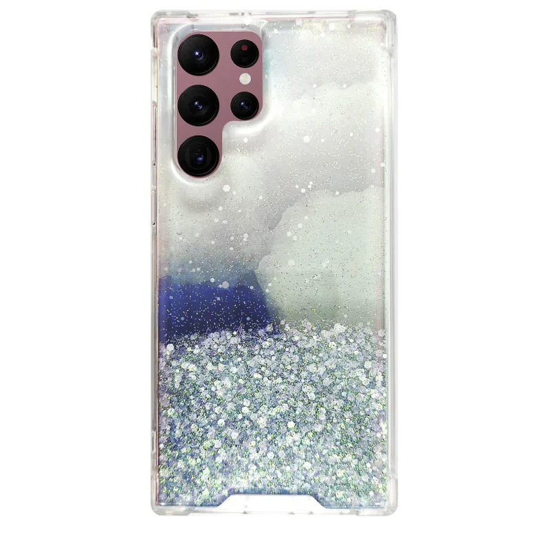 Capa Apokin para Samsung Galaxy S22 Ultra Gel Glitter com Proteção de Câmara 3D Multicolor - Imagem 5