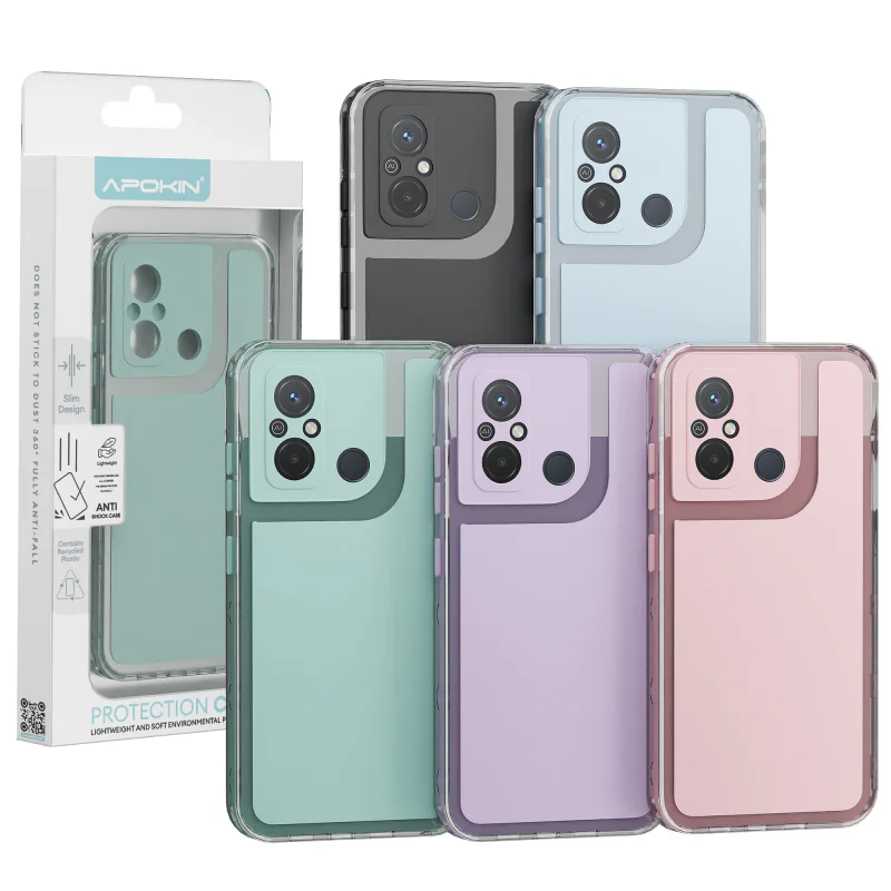Capa Bumper Urban Apokin para Xiaomi Redmi 11A e 12C 4G Preto