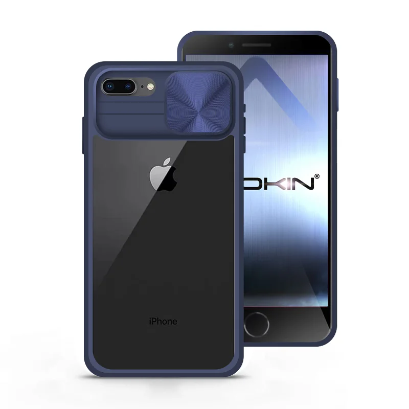 Capa de Gel Apokin para iPhone 7 Plus e 8 Plus Antichoques com Cobertura Deslizante Azul Turquesa - Imagem 3