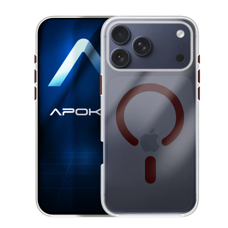Capa Acrílica Apokin para iPhone 17 Pro Max / 18 Pro Max com MagSafe Laranja - Imagem 5