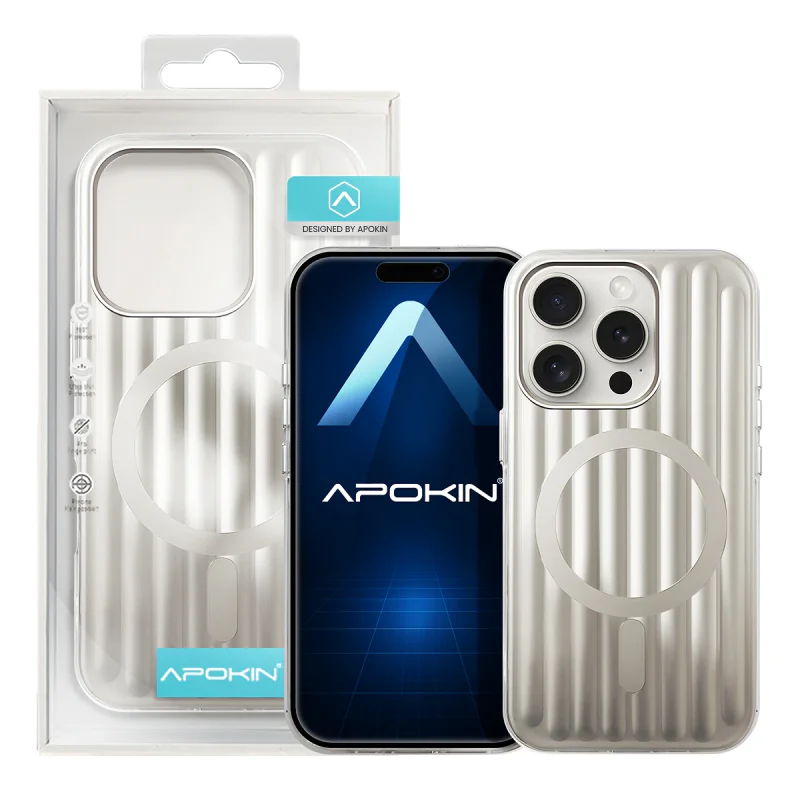 Capa Apokin para iPhone 15 Pro Metálica com MagSafe Rosa - Imagem 4