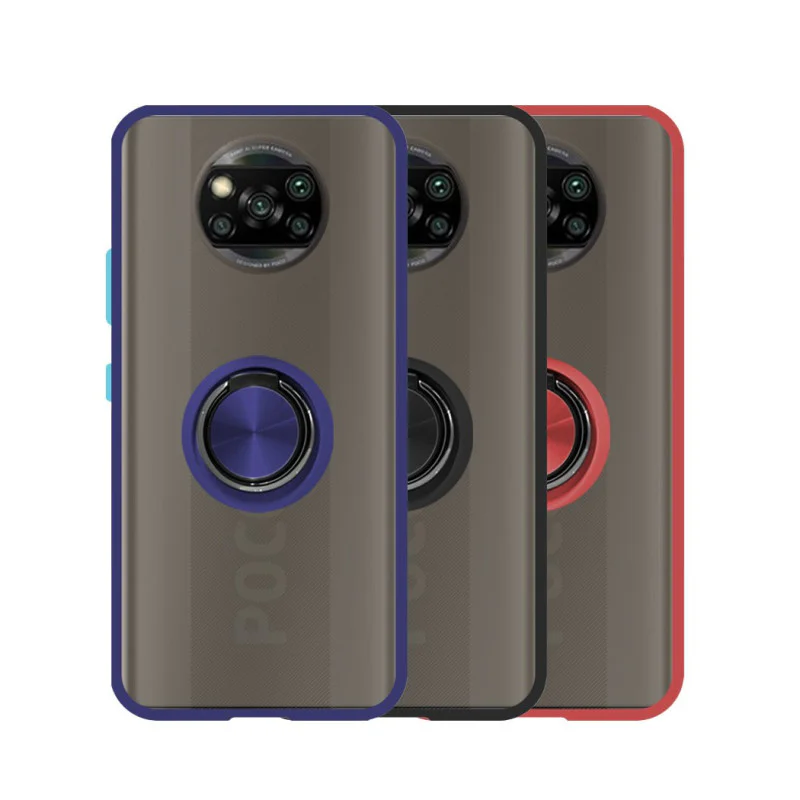 Capa de Gel Apokin para Xiaomi Poco X4 Pro 5G com Íman e Suporte Fumado Preto