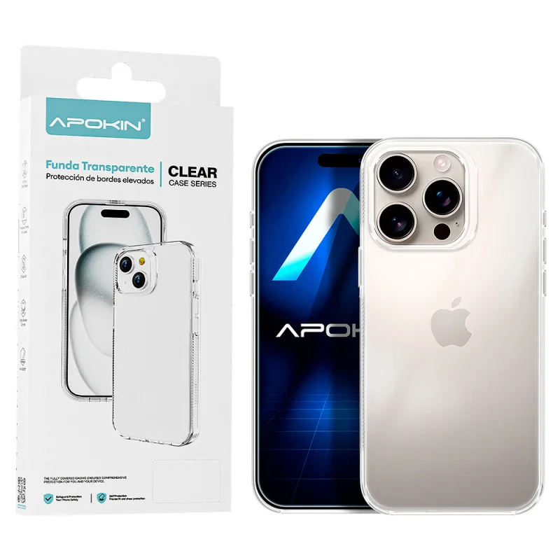 Capa Apokin ABR para iPhone 16 Pro Antichoque Transparente