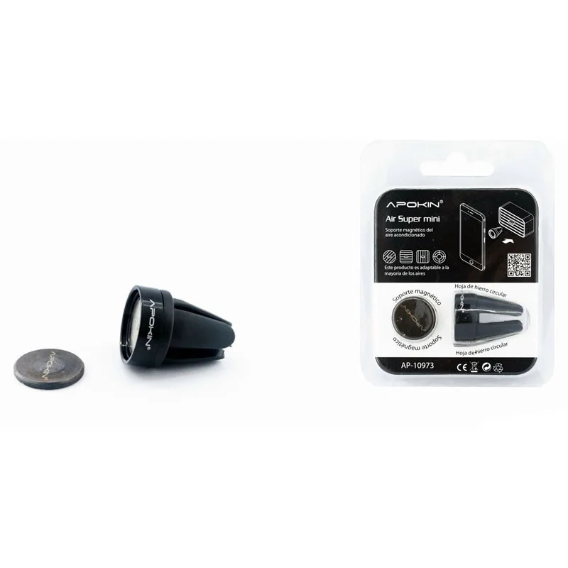 Mini Suporte Magnético de Carro Apokin para Grelha de Ventilação Preto