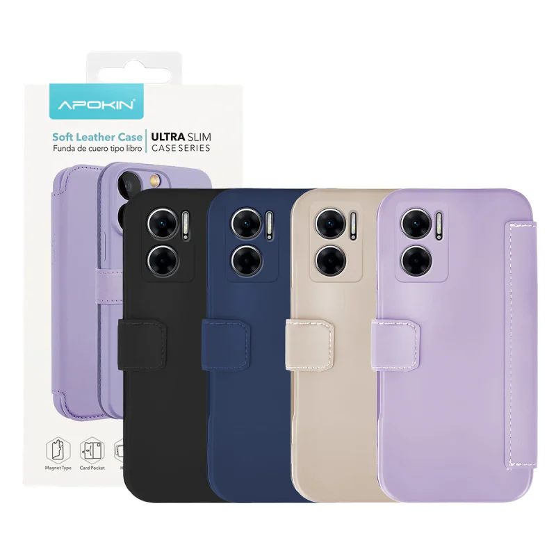Capa Apokin em Silicone Efeito Pele para Xiaomi Redmi 10 5G Preto