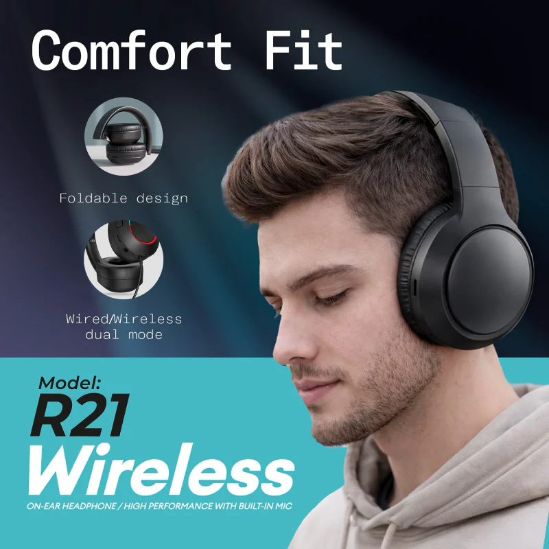 Auriculares Bluetooth Apokin R21 Sem Fios Preto - Imagem 3