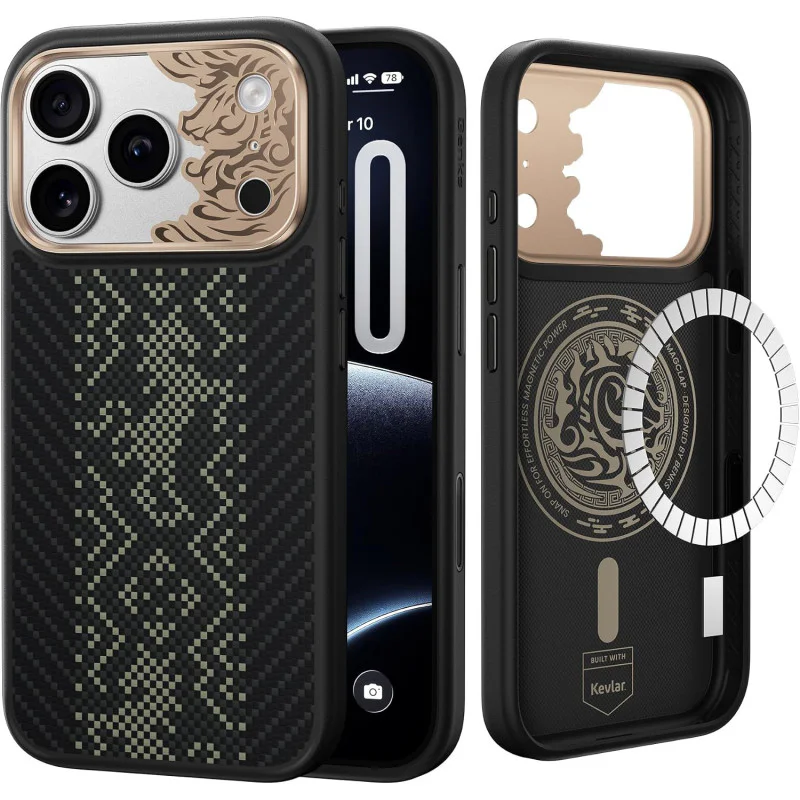 Capa Benks Knight Pro Y3 para iPhone 18 Pro Max Antichoques em Kevlar Preto - Imagem 2