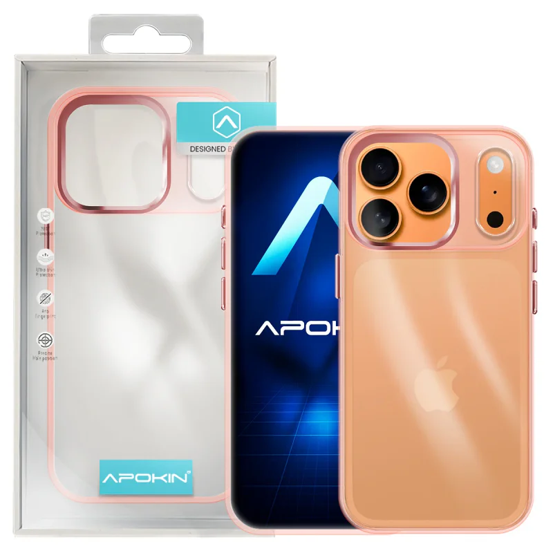 Capa Apokin Acrílica Transparente para iPhone 17 Pro Max Turquesa - Imagem 5