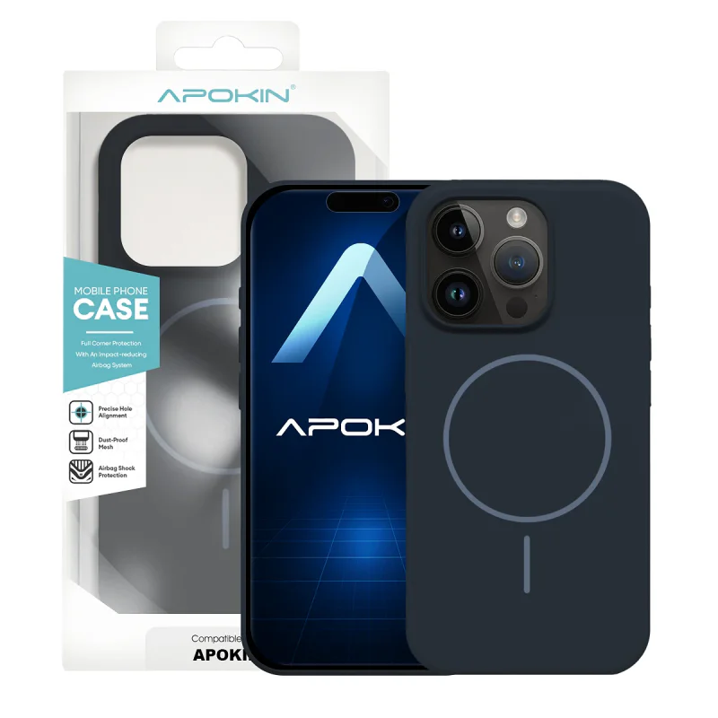 Capa Apokin para iPhone 14 Pro Silicone Premium com MagSafe Lilás - Imagem 2