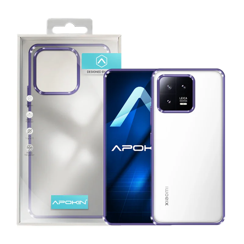Capa Antichoques Apokin com Rebordo Colorido para Xiaomi Redmi 13 Rosa - Imagem 3