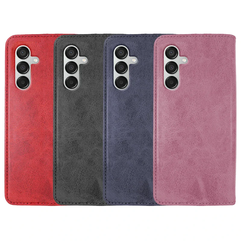 Capa Apokin para Samsung Galaxy M15 com Porta-Cartões em Pele Sintética Preto