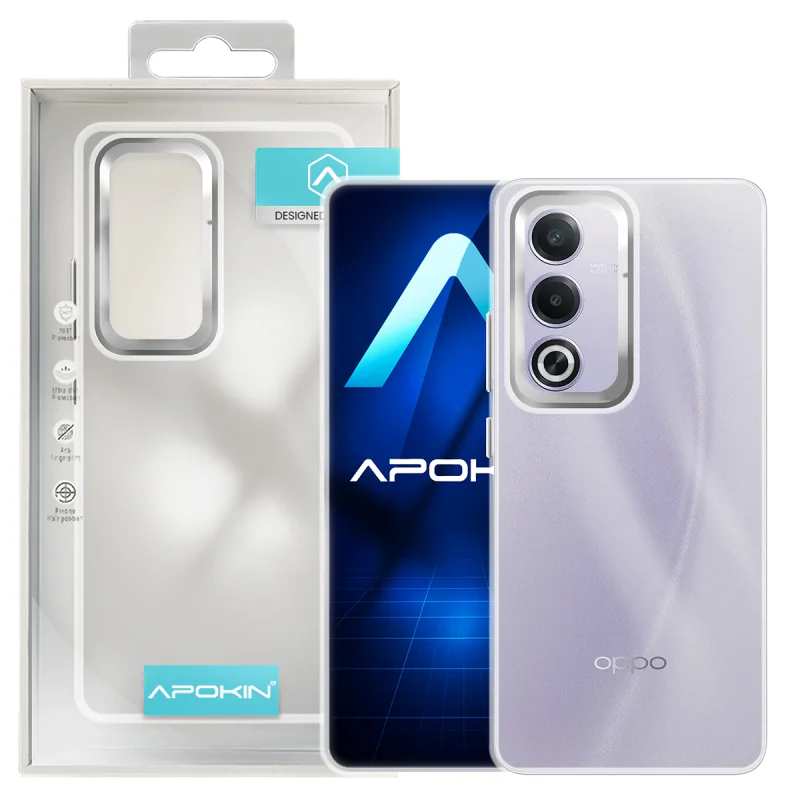 Capa Apokin para Oppo A80 Acrílico Transparente Turquesa - Imagem 3