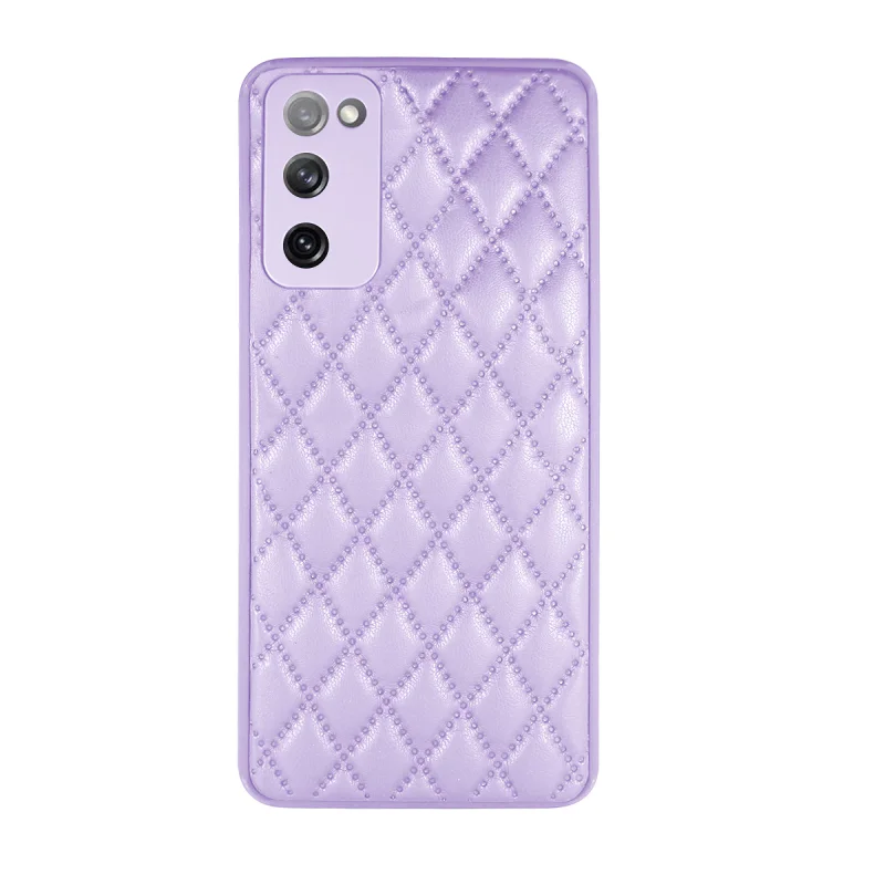 Capa Apokin para Samsung Galaxy S20 FE em Couro Efeito Fumado Chamel Lilás - Imagem 3