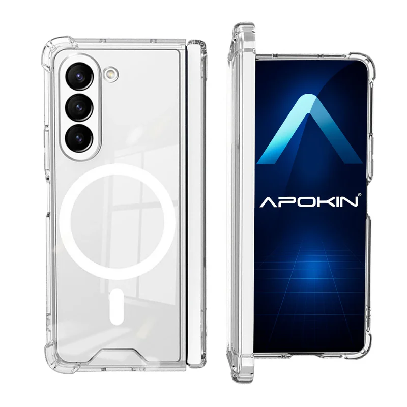 Capa Apokin para Samsung Galaxy Z Fold 5 Transparente Premium com MagSafe - Imagem 1