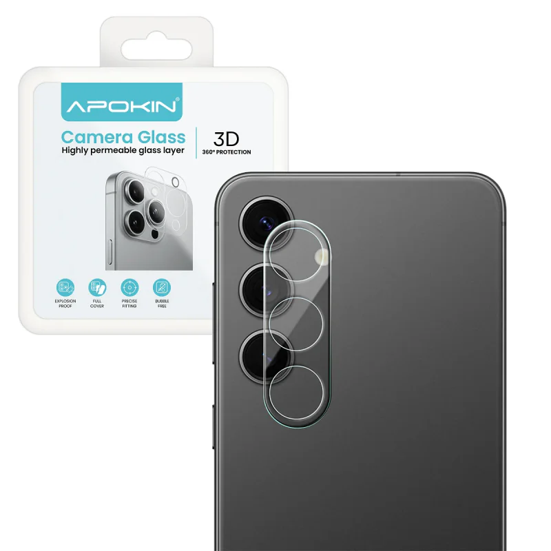 Protetor de Câmara Traseira Apokin para Samsung Galaxy S24 Plus Transparente