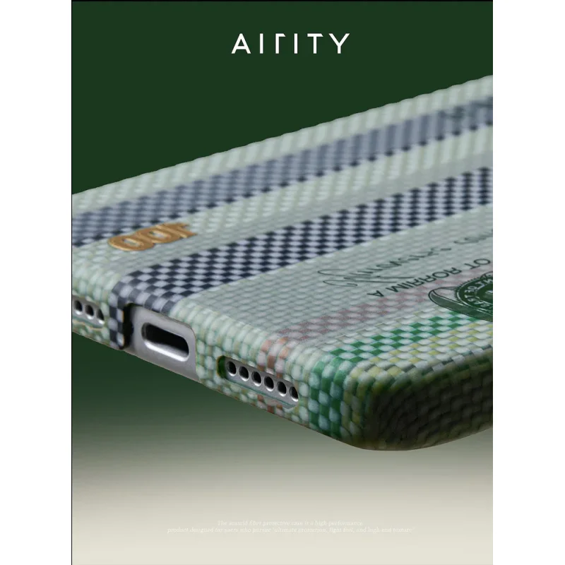 Capa Apokin para Apple iPhone 17 Pro Max / 18 Pro Max Fibra de Aramida Airity Ouro - Imagem 5