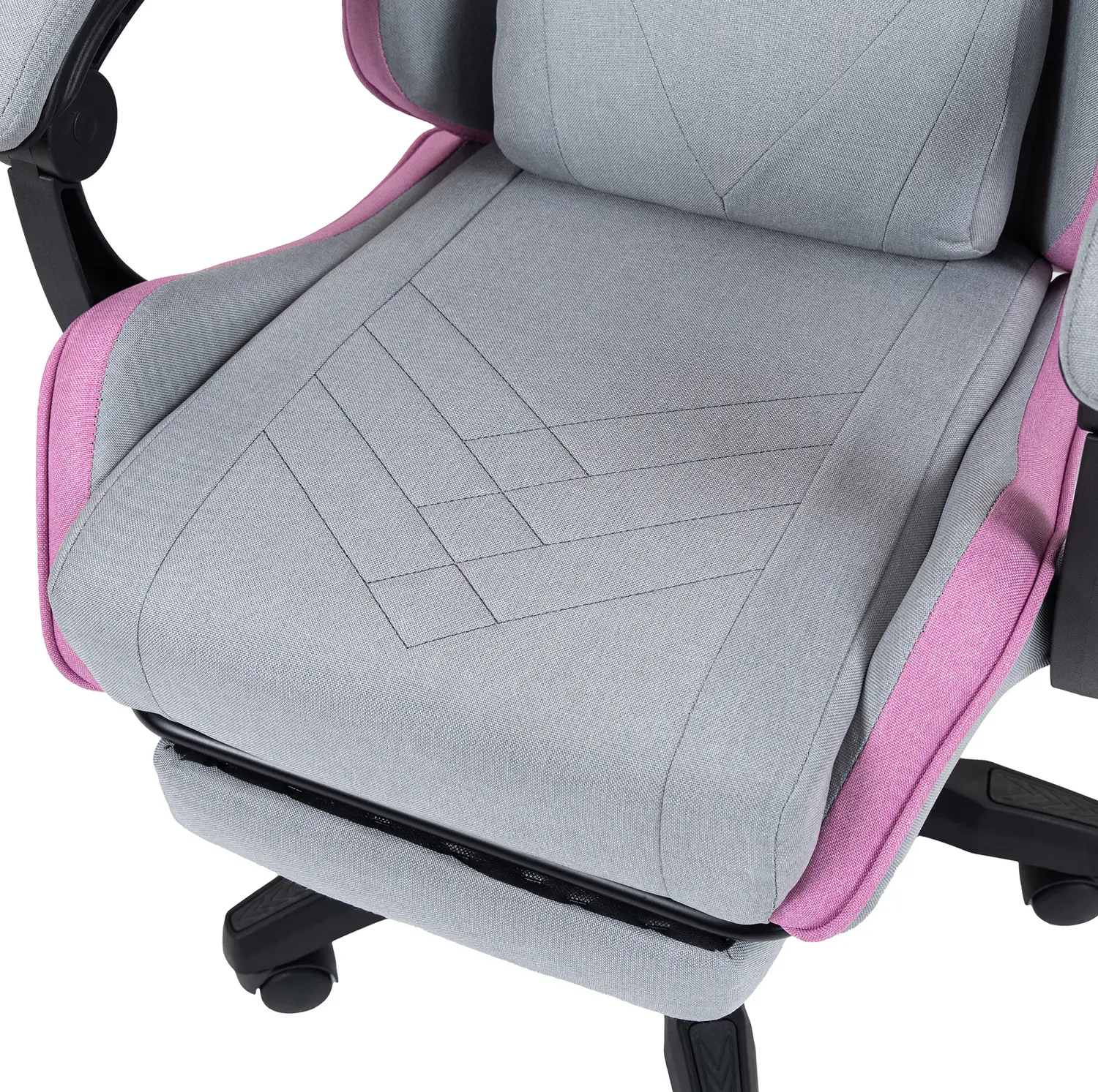 Cadeira Gaming Mars Gaming MGC-X em Tecido Respirável com Apoio para Pés Extensível Cinzenta e Rosa - Imagem 9